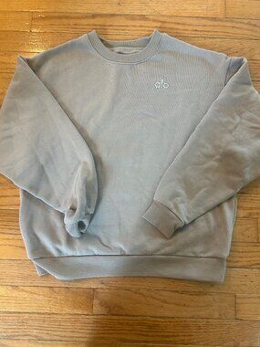 alo alcolade crewneck full length -size xs- color gravel